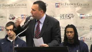 Glenn Braica New St Francis College Mens Head Basketball Coach [upl. by Tiraj840]