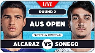 ALCARAZ vs SONEGO • Australian Open 2024 • LIVE Tennis PlaybyPlay Stream [upl. by Yleve]