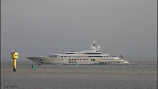 Mega Yacht PELORUS  Elbe höhe Otterndorf [upl. by Tallou]