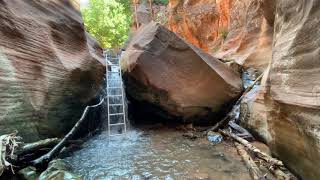 Upper falls at Kanarra Falls in Zion National Park Utah USA [upl. by Vanden]