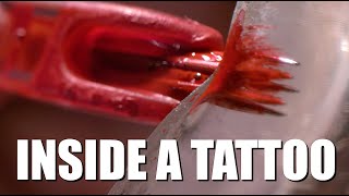 Tattoo on Transparent quotSkinquot at 20000fps  The Slow Mo Guys [upl. by Sakovich]