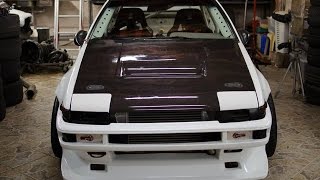 TAKIS AE86  BEAMS SXE10  TURBO FIRST START [upl. by Charline]