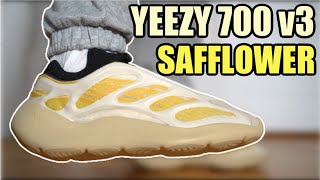 ADIDAS YEEZY 700 V3 SAFFLOWER REVIEW amp ON FEET  SIZING amp RESELL PREDICTIONS HOLD OR SELL [upl. by Pennebaker]