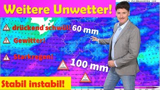 Unwetter 20 So wird das nix mit Sommerwetter weiter starke Gewitter Platzregen Hagel Tornado [upl. by Packston141]