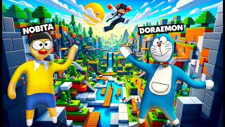 DORAEMON And NOBITA Did Parkour Challenge In Minecraft In HFF [upl. by Soo]