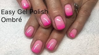 Easy Gel Polish Ombré design without sponge not acrylic [upl. by Hercule958]