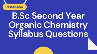 BSc second year organic chemistry syllabus amp questions  exam taiyari tips in hindi [upl. by Attirb93]