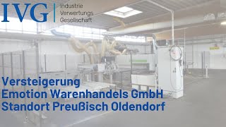 Versteigerung Emotion Warenhandels GmbH Standort Preußisch Oldendorf I IVG [upl. by Ekul]