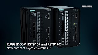 RUGGEDCOM RST916P and RST91C  Powerful 10 Gigabit compact switches [upl. by Jandy]