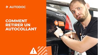 Comment retirer un autocollant de la carrosserie de la voiture sans laisser de traces  AUTODOC [upl. by Aicirtak864]