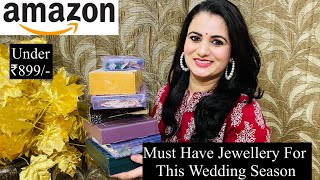 Must Have Amazon Jewellery Haul Starting ₹219 Traditional Jewellery Ring Earring Temple Choker [upl. by Sueahccaz]