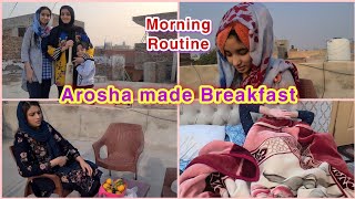 Sunday Morning RoutineMalaika Hamza aur Arosha ny cricket kheli [upl. by Rairb]