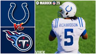 Colts vs Titans Week 6 Simulation Madden 25 PS5 [upl. by Marks]