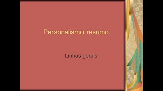 O personalismo social linhasmestras [upl. by Heber142]