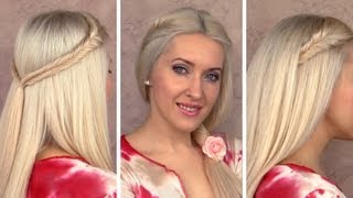 Easy cute back to school hairstyles for long hair Fishtail braids tutorial for party [upl. by Aicenek]