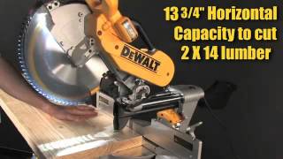 DeWALT DWS780 12quot Miter Saw Has The Largest Total Capacity Of Any Miter Saw On The Market [upl. by Anertal513]