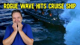 ROGUE WAVE HITS CRUISE SHIP SENDING EVERYTHING FLYING [upl. by Nolahs]