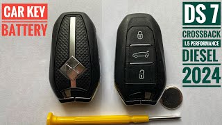 DS Automobiles DS 7 Crossback 15 Perfomance Key Fob Battery Replacement change DS9 Key Battery [upl. by Yenhpad]