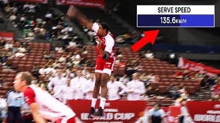 Is This the Fastest Serve in Volleyball History [upl. by Annehs21]