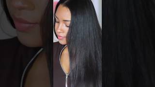 How To Straighten Curly Hair NO FLAT IRON HEAT DAMAGE or FRIZZ curlytostraight curlyhair diy [upl. by Grissom]