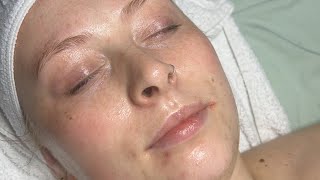 Classic Facial  Full Steps  Dermalogica Products  Esthetician Student [upl. by Aehsat]