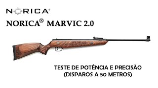 Nórica Marvic 20 55  Kit Elite Airguns Inverter 45 kg  Teste de Precisão e potência a 50 metros [upl. by Hermina]