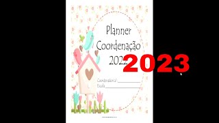 Caderno de planejamento anual para Coordenação pedagógica 2023 Planner Pássaros [upl. by Gurney]