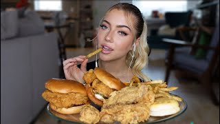 ASMR POPEYES FRIED CHICKEN SANDWICH [upl. by Neelsaj]