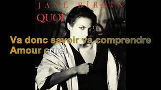 Jane Birkin  Quoi Paroles Audio HQ [upl. by Andri]