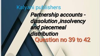 solution of insolvency of all partners question no 39 to 42 [upl. by Roseline]