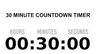 30 Minute Countdown Timer silent [upl. by Glenn214]