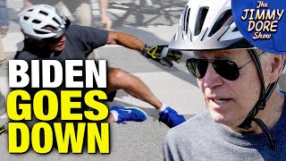 Biden Falls Off A Bike amp Shtlibs Point Fingers At Trump [upl. by Atikam297]