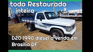 Gm D20 1990 diesel a venda em Brasília feirão df carroceria de madeira [upl. by Einolem761]