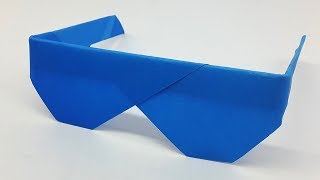 How to make Origami Sunglasses Traditional Model  Paper Sunglasses making instructions [upl. by Tnias]