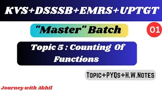 Mastering Dsssb Maths Tgt  Total Number of Functions from a to b  Number of functions [upl. by Knutson]