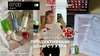 как провожу день с 7 УТРА  учеба IT спорт пищевые привычки уход за кожей 🍵🌱 [upl. by Dlanger66]