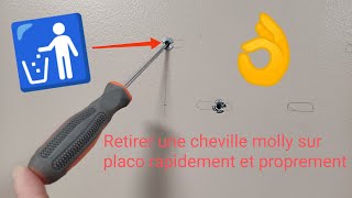 🪛 COMMENT RETIRER RAPIDEMENT ET PROPREMENT UNE CHEVILLE MOLLY SUR DU PLACO [upl. by Perlie]