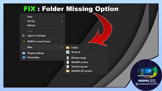 New quotFolderquot Option Missing in RightClick Menu on Windows 10 Here’s the Fix [upl. by Nosyt]