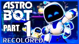 ASTRO BOT  Recolored Gameplay Walkthrough Part 1 100 No Commentary PS5 [upl. by Aileon]