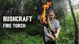 Easy Survival Hack  Bushcraft FIRE TORCH 🔥 [upl. by Akemehs]