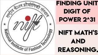 NIFT maths number systemThe unit digit concept with questions [upl. by Aihsined787]