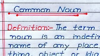 Definition of Common Noun  What is Common Noun  Examples of Common Noun in English [upl. by Lenehc]