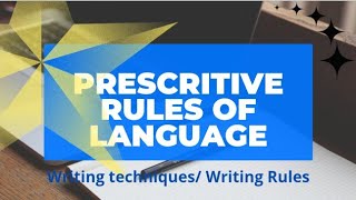 Prescriptive Grammar examples  Prescriptive Rules  Prescriptive vs Descriptive Grammar [upl. by Anahoj]