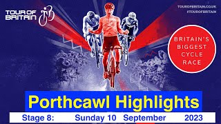 Tour of Britain Porthcawl Drone Highlights Britains Biggest Cycle Race [upl. by Eppesuig928]