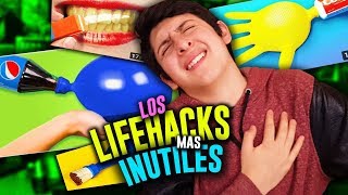 Probando los LifeHacks más RIDÍCULOS de Internet 2 [upl. by Aissac183]