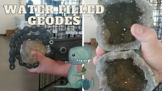 The Mystery of Water Filled Enhydro Geodes EXPLAINED gems crystals geode nature science [upl. by Eilliw]