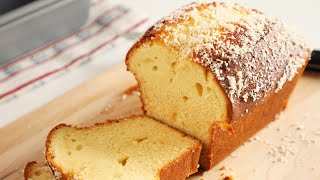 Easy Coconut Milk Pound Cake  簡易椰汁磅蛋糕 [upl. by Ahseral491]