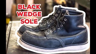 BLACK WEDGE SOLE  RED WING 9075  Resole 63 [upl. by Hendrik]