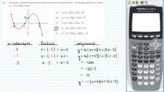 1105 RP1 014  Finding the Complete Factored Form of a Polynomial from its Graph [upl. by Ragouzis]