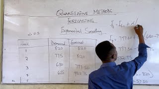 QUANTITATIVE METHODS  FORECASTING Exponential Smoothing [upl. by Ylerebmik]